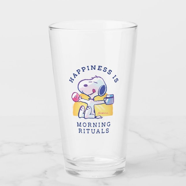 Copo De Pint Felicidade é Rituais da Manhã (Frente)