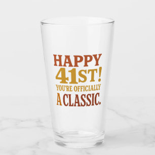 Copo De Pint Feliz Aniversário de 41 anos Presente Divertido de