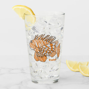 Copo De Pint Feliz desenho animado de lionfish