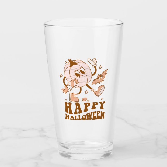 Copo De Pint Feliz Dia das Bruxas| Pumpkin da Bolinhas (Frente)