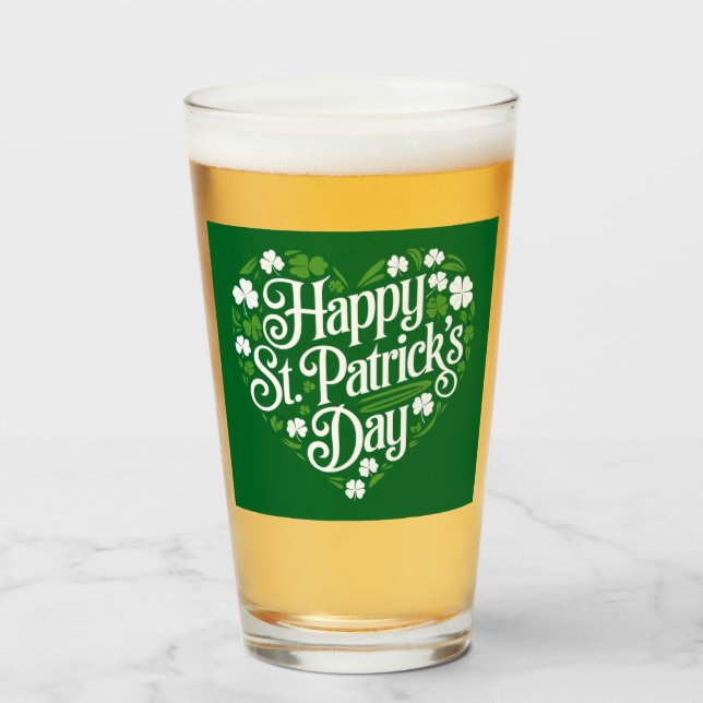 Copo De Pint Feliz Dia de São Patrício (Frente (Preenchido))