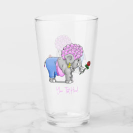 Copo De Pint Feliz Dia dos Namorados dos Elefantes