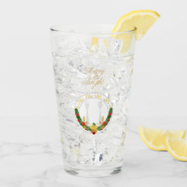 Copo De Pint Feliz e Natal Brilhante