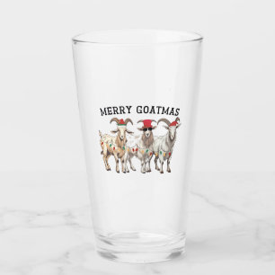 Copo De Pint Feliz Goatmas Animal Goat Lover Feliz Natal