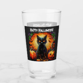 Copo De Pint Feliz Halloween Black Cat Bats