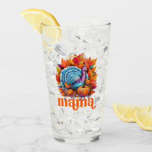 Copo De Pint Feliz Mama Turquia e Autumn Leaves Foliage