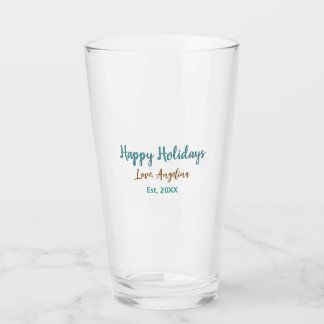 Copo De Pint feliz Natal azul marrom nome amor estilo de Natal