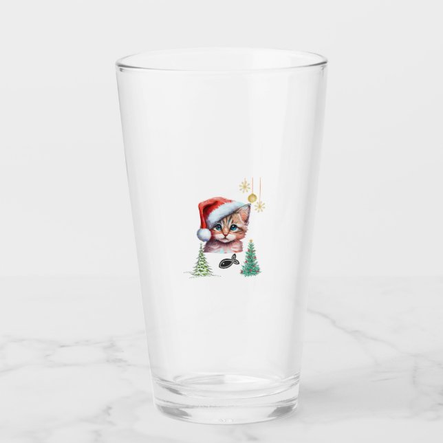 Copo De Pint Feliz Natal, Meow! (Frente)
