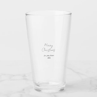 COPO DE PINT FELIZ NATAL NOME ANO 20XX SIMPLES MINIMALISTA