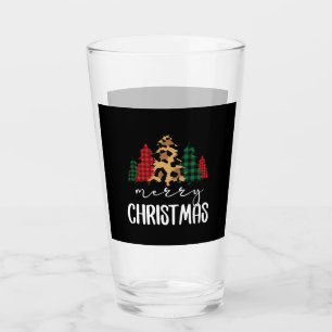 Copo De Pint Feliz Natal Svg Leopard Tree