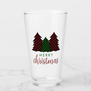 Copo De Pint Feliz Natal Xadrez Árvore de Natal