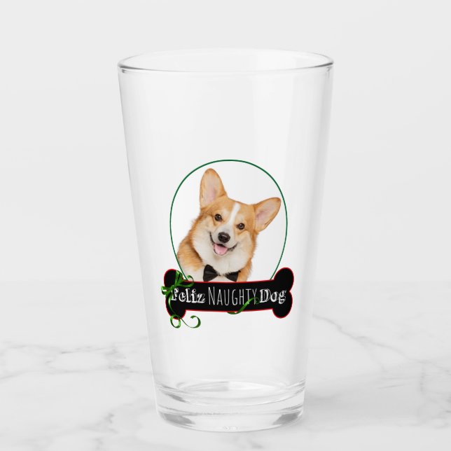Copo De Pint Feliz Naughty Corgi (Frente)