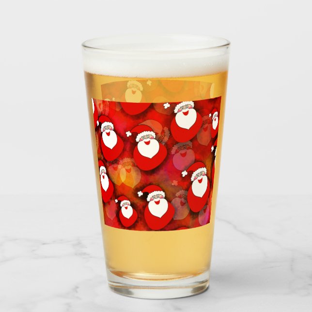 Copo De Pint Feliz Pai Natal Sem Olhos (Frente (Preenchido))