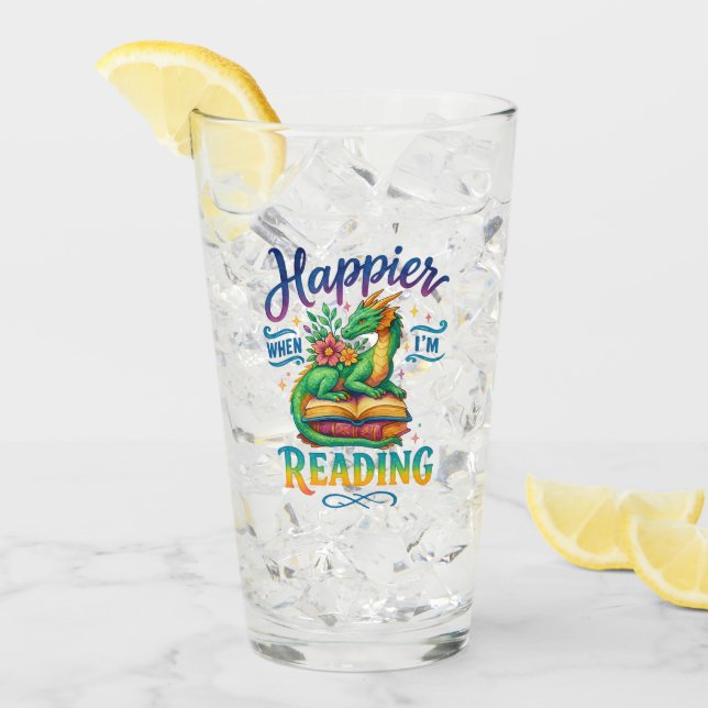 Copo De Pint Feliz quando estou lendo (Gelo frontal)