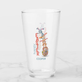 Copo De Pint Felz pascoa Cute Engraçado, Coelho Moderno, Ovo