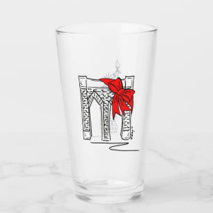 Copo De Pint Feriado de Natal da Nova Iorque NY da Ponte do Bro