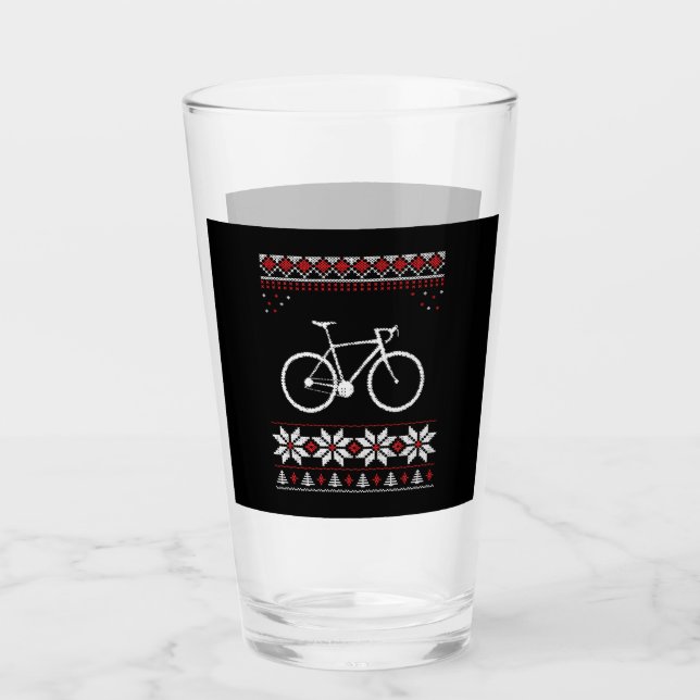 Copo De Pint Feriado de Natal em Bicicleta (Frente)