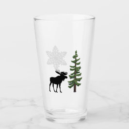 Copo De Pint Férias de Inverno Rústicas Rena de Natal Floco de
