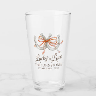 Copo De Pint Ferraduras fita laranja outono aquarela casamento