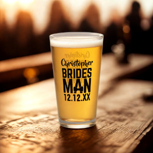 Copo De Pint Festa de casamento Bridesman Glass Tumbler