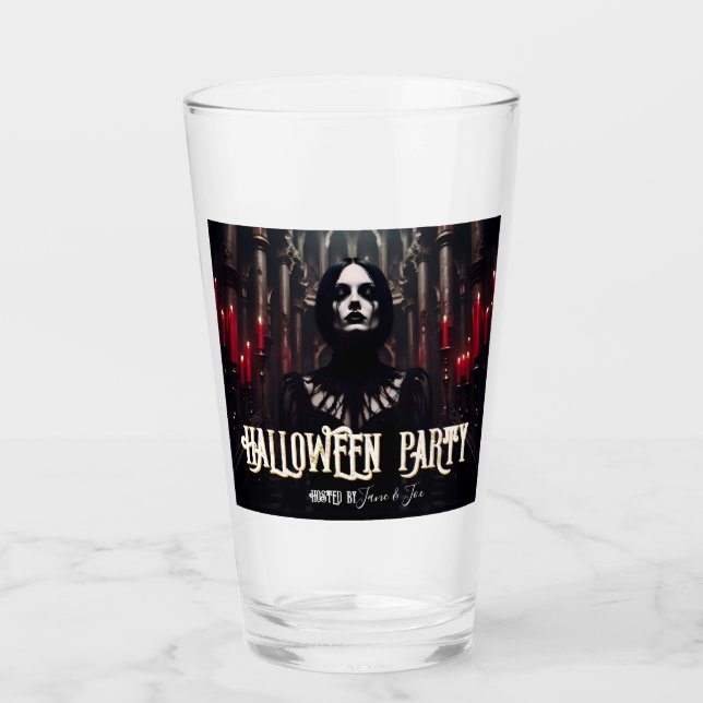 Copo De Pint Festa de Halloween – Convite Sombrio Gótico (Frente)