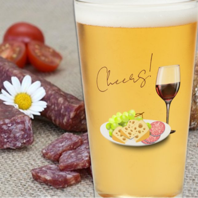 Copo De Pint Festa de Noivado com Vinho e Charcutaria (Criador carregado)