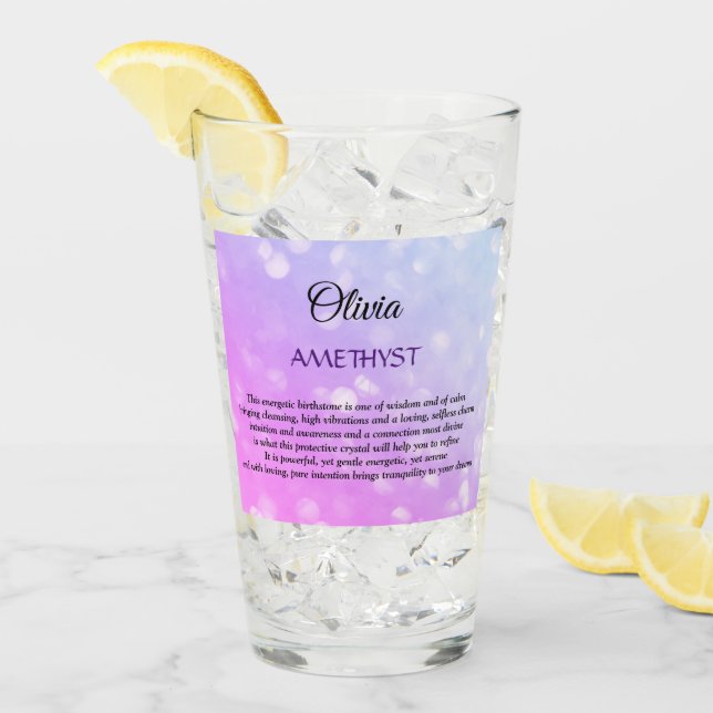 Copo De Pint Fevereiro de Birthstone Ametyst design (Gelo frontal)
