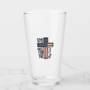 Copo De Pint Ficar pela Bandeira Ajoelhar pela Cruz Camisa Dese