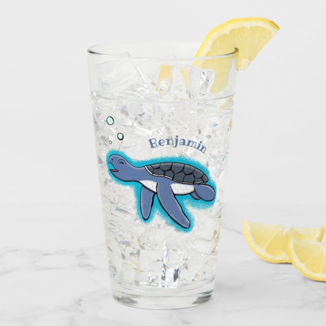 Copo De Pint Figura de desenho animado de tartaruga-do-mar (Gelo traseiro)