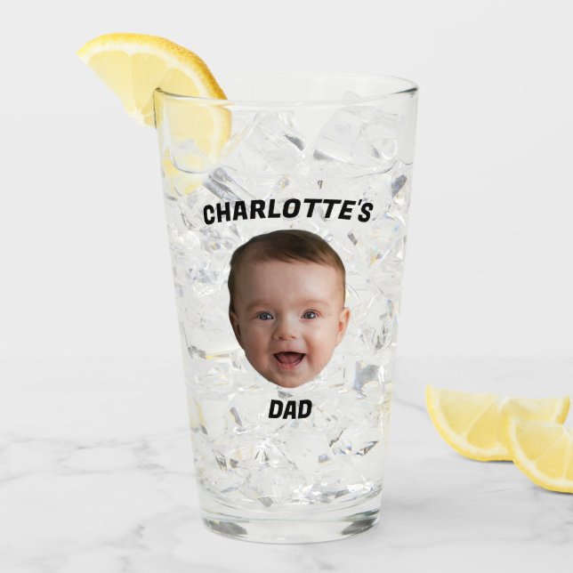 Copo De Pint Filha De Bebê Personalizada, Novo papai De Mug Per (Gelo frontal)
