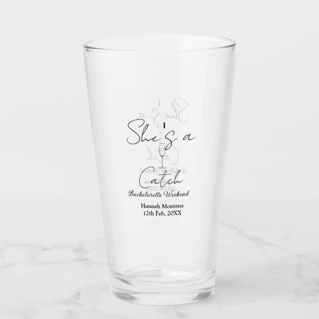 Copo De Pint Fim de semana de despedida de solteira She's a cat (Frente)