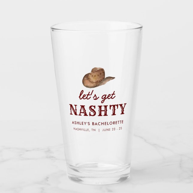 Copo De Pint Fim de Semana de Obtenção de Nashty Nashville Bach (Frente)