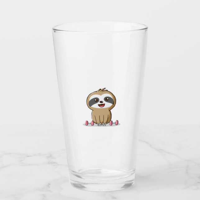 Copo De Pint Fim de Sloth de Chibi Bonito � Engraçado Kawaii Gy (Frente)