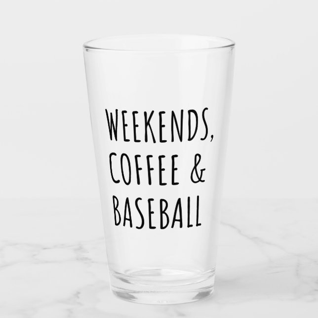 Copo De Pint Fins De Semana, Café E Baseball I (Frente)