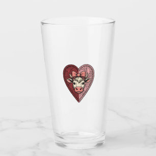 Copo De Pint Fio de Coração de Vaca Fofo Desenho de Gravura Vin
