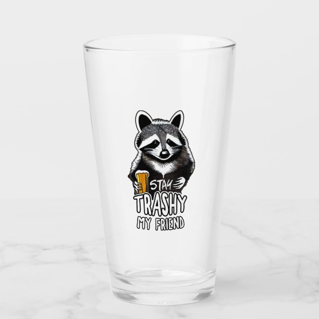 Copo De Pint Fique Trashy Meu Amigo Raccoon (Frente)