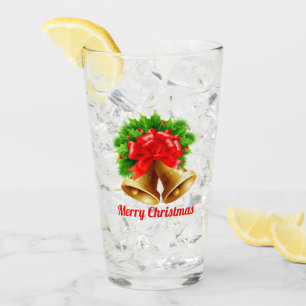 Copo De Pint Fitas de Natal e Fita Vermelha Personalizadas