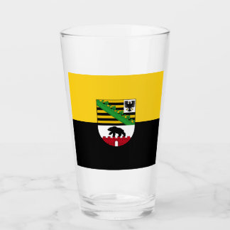 Copo De Pint Flag of Saxony-Anhalt Glass