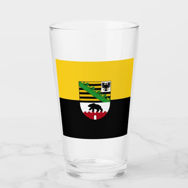 Copo De Pint Flag of Saxony-Anhalt Glass (Frente)