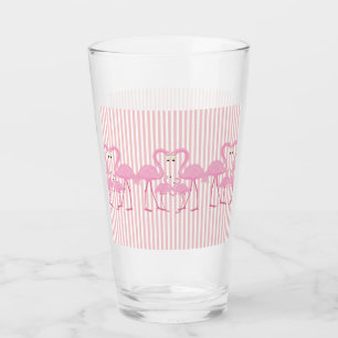 Copo De Pint Flamingo Cor-de-rosa e vidro do Bebendo de tiras