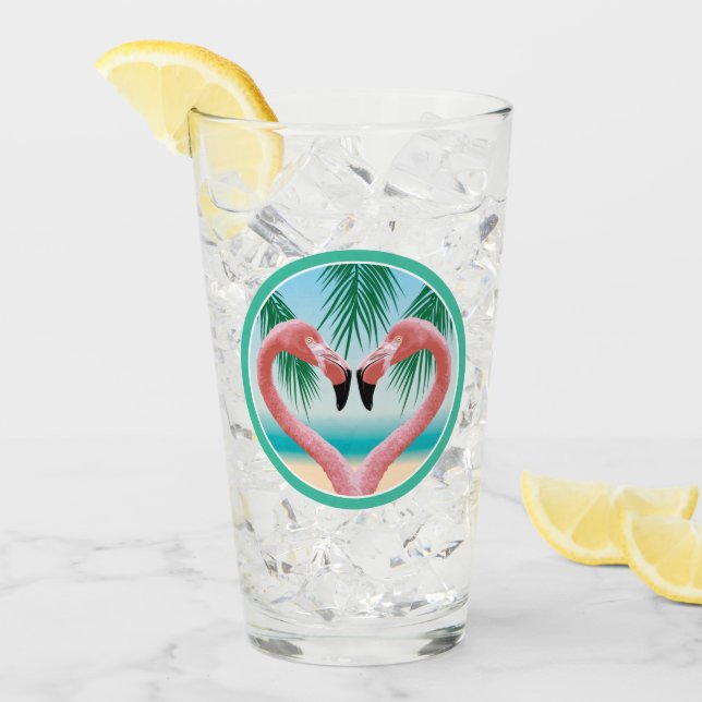 Copo De Pint Flamingo Love (Namorados Tropical) (Gelo frontal)