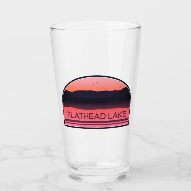 Copo De Pint Flathead Lake Montana Red Sunrise (Frente)