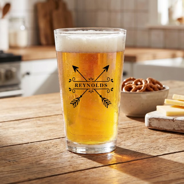 Copo De Pint Flechas Cruzadas Rústicas c/Nome ID615 (Criador carregado)