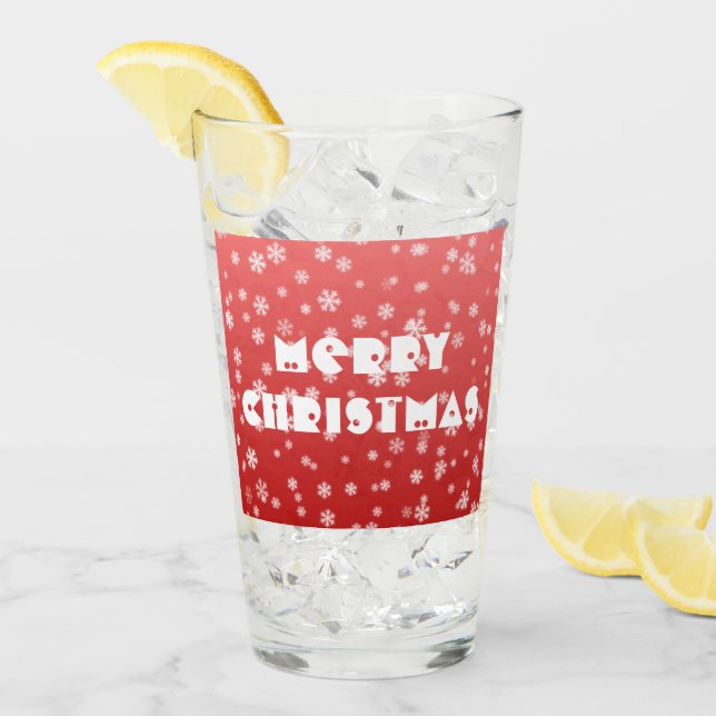 Copo De Pint Flocos de neve de Natal (Gelo frontal)