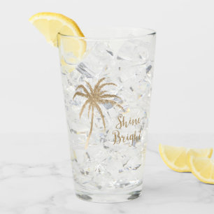 Copo De Pint Flor Brilhante da Árvore Tropical de Palma Dourada