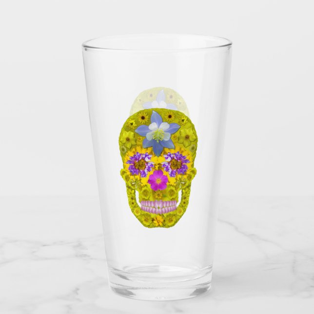 Copo De Pint Flor - Crânio 3 (Frente)
