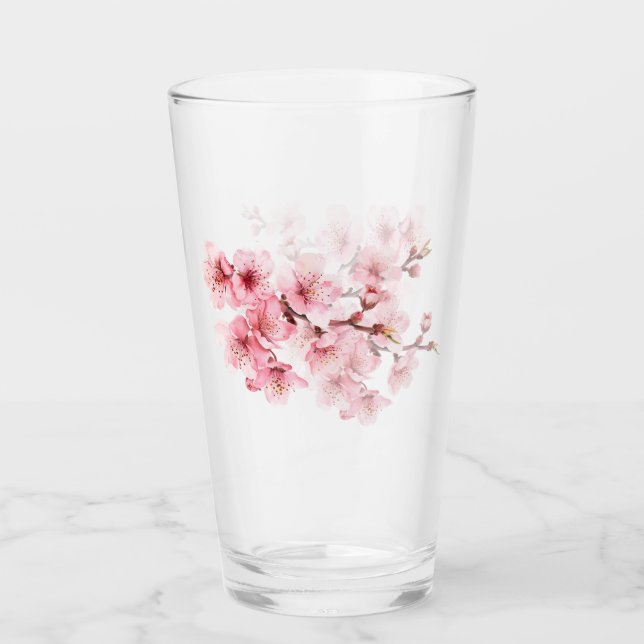 Copo De Pint Flor de Cerejeira Rosa (Frente)