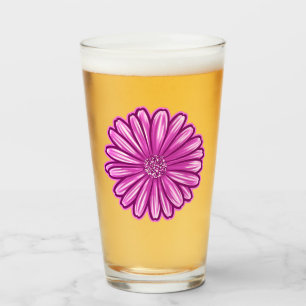Copo De Pint Flor de Margarida Africana, Ilustração Realista