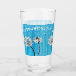 Copo De Pint Flor de margarida azul personalizado