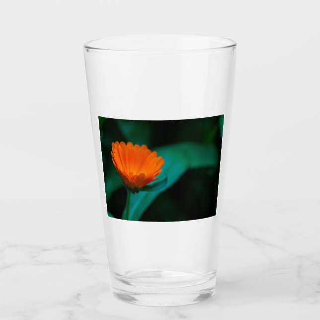 Copo De Pint Flor de margarida laranja (Frente)